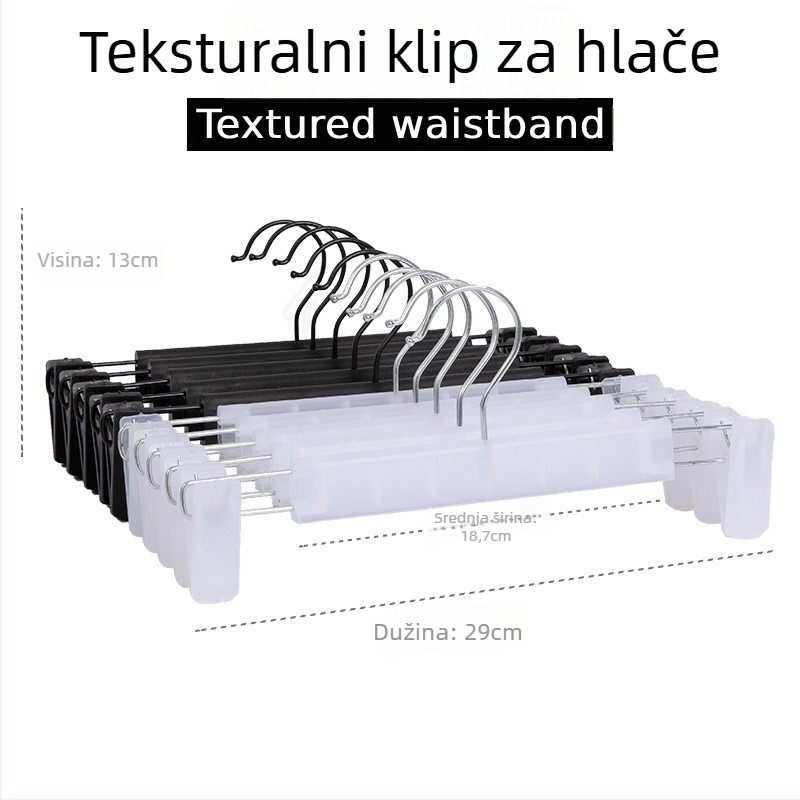 Višenamjenski klips za hlače s protukliznim zahvatom, teleskopska plastična klipsa za donje rublje, suknje i hlače
