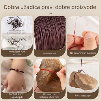 Mingwo Neelastičan konac za perle i Buddha perle - zlitina, pleteni konac, Yiwu podrijetlo, jesen 2024