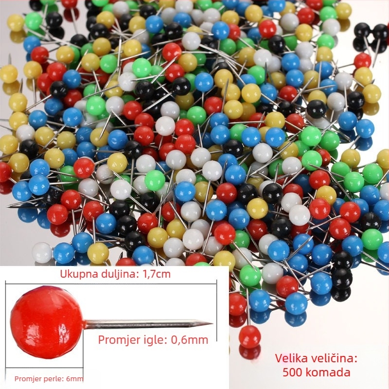 Iglice za odjeću s perlenskim glavama, za pozicioniranje i učvršćivanje