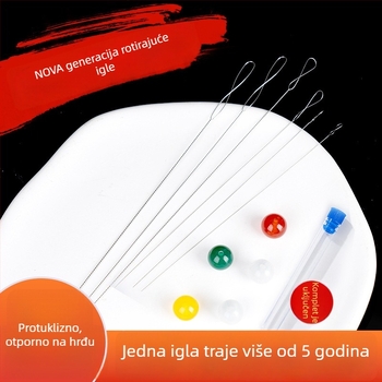 Aifsa igla za perle — duga uvijena igla za perle i kristale, ručno izrađen set alata za provlačenje niti