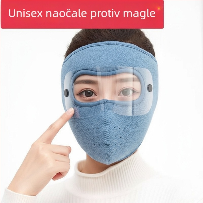 Maska za biciklizam od fleec materijala, unisex, mješavina pamuka i poliestera, mogućnost prilagodbe