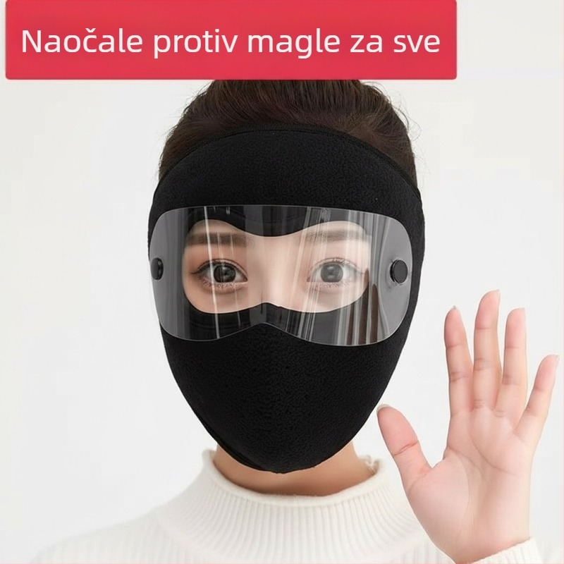 Maska za biciklizam od fleec materijala, unisex, mješavina pamuka i poliestera, mogućnost prilagodbe