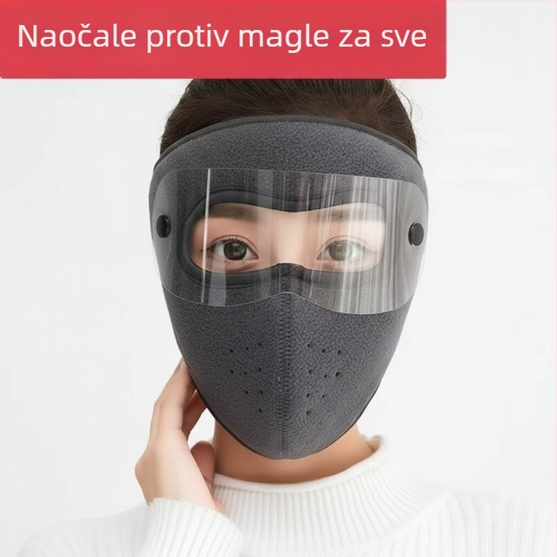 Maska za biciklizam od fleec materijala, unisex, mješavina pamuka i poliestera, mogućnost prilagodbe