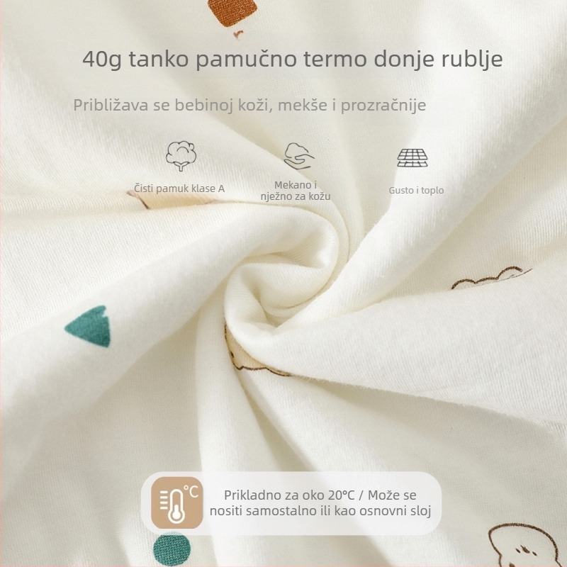 Jingqi Topli romper za novorođenčad, jesen–zima, bez čvrstih šavova, unisex