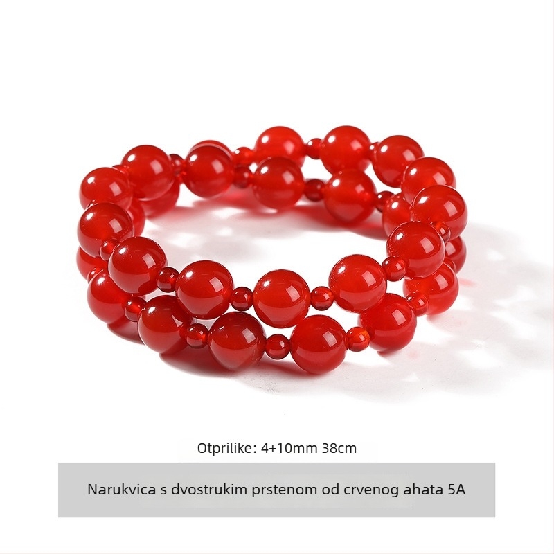 Ženski narukvica s kristalima Golden Hair Crystal – geometrijski oblik, lagani luksuz, niz od perlica