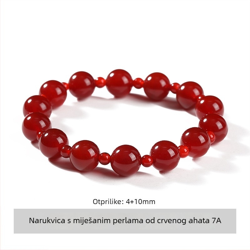 Ženski narukvica s kristalima Golden Hair Crystal – geometrijski oblik, lagani luksuz, niz od perlica