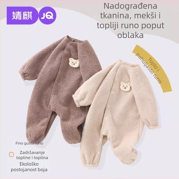 Jingqi Beba body s medvjedićem za jesen-zimu, unisex, novorođenčad 0–12 mjeseci
