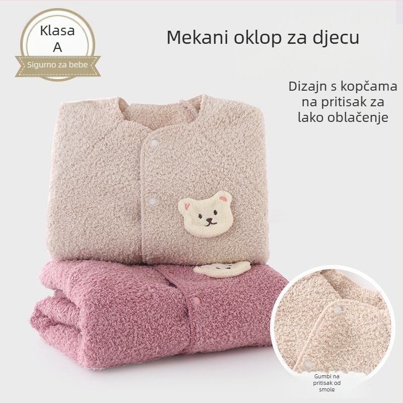 Jingqi Beba body s medvjedićem za jesen-zimu, unisex, novorođenčad 0–12 mjeseci