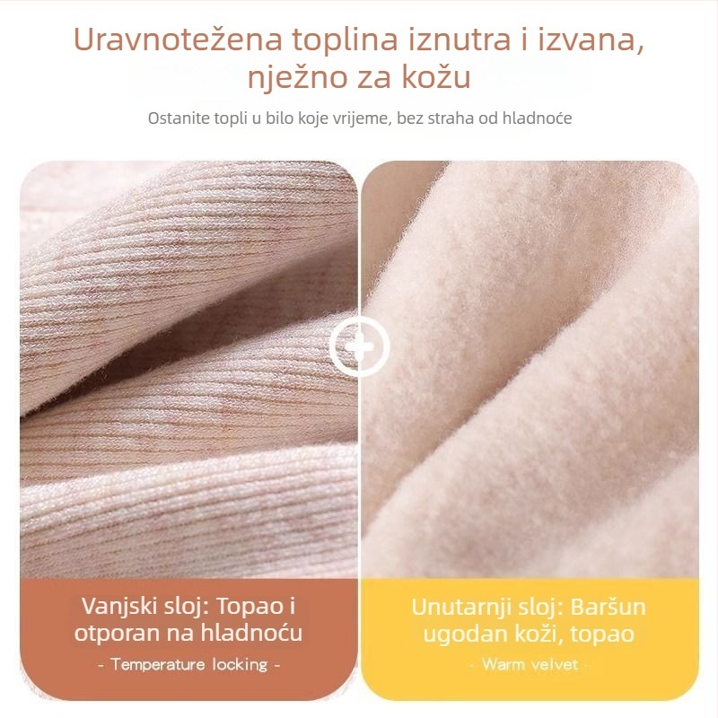 Dječje tajice s flis podstavom, debele za jesen-zimu, bijele s vertikalnim prugama, tople