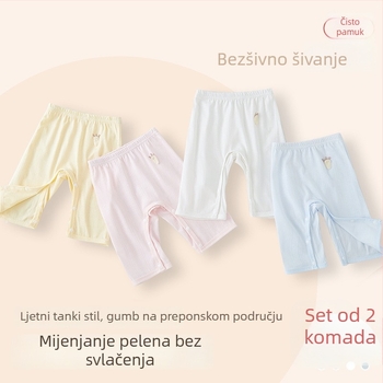 Dječje hlače od 100% pamuka, kopčanje na snaps, moderni minimalistički stil, srednji pojas