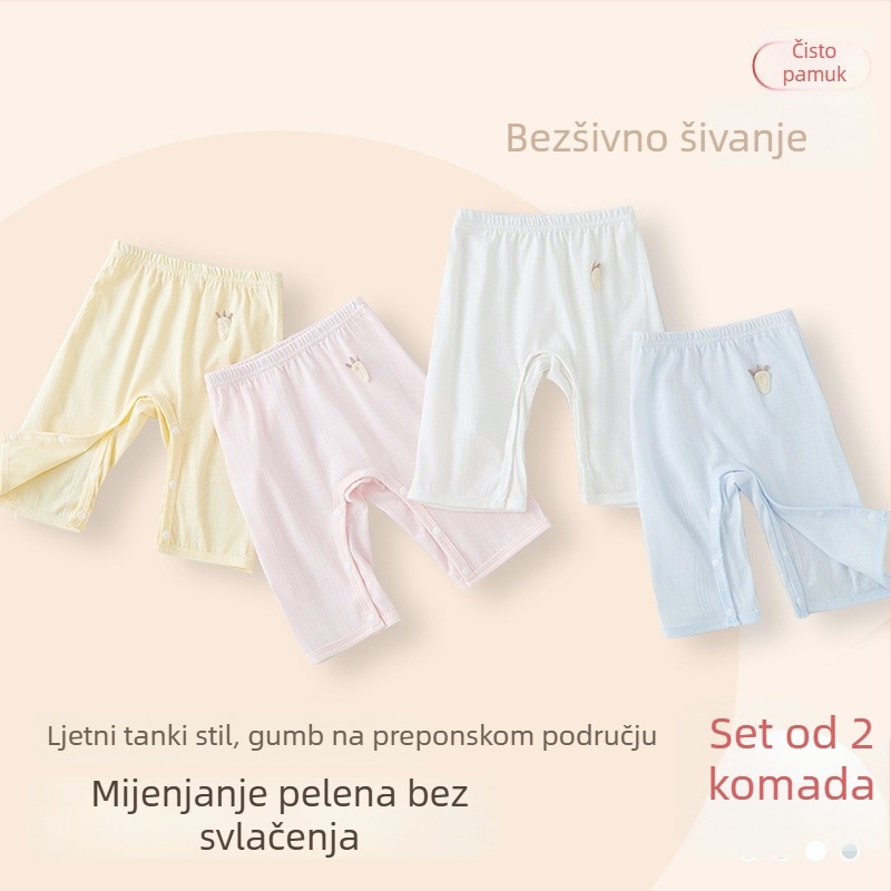 Dječje hlače od 100% pamuka, kopčanje na snaps, moderni minimalistički stil, srednji pojas