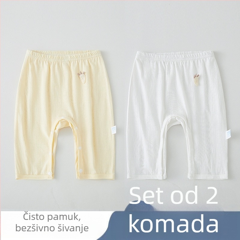 Dječje hlače od 100% pamuka, kopčanje na snaps, moderni minimalistički stil, srednji pojas