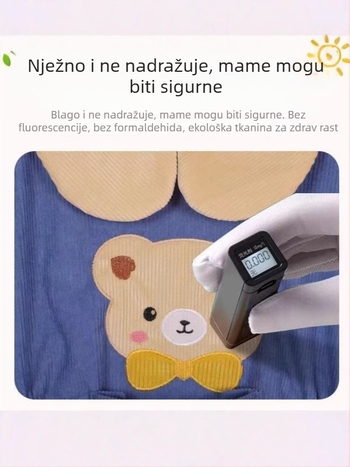 Dječji jednodjelni kombinezon s kopčom u preponi, za jesen-zimu, za puzanje, otporan na prljavštinu, prozračan, otporan i topao