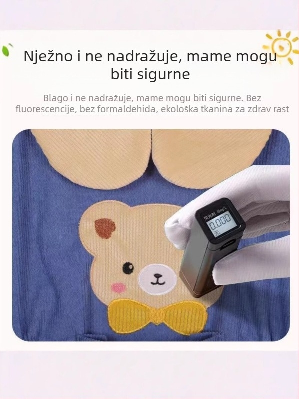 Dječji jednodjelni kombinezon s kopčom u preponi, za jesen-zimu, za puzanje, otporan na prljavštinu, prozračan, otporan i topao