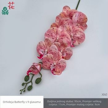 Svilen Phalaenopsis orhideja — 3D studijske rekvizite za fotografiranje, stiliziranje i reljefni završetak, kućna dekoracija