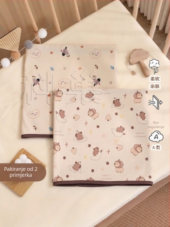 Swaddle wrap za novorođenčad — 100% pamuk, prugasti uzorak, za sve sezone, sigurnosna razina A, izlazi proljeće 2025