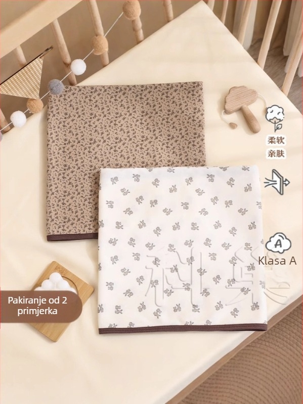 Swaddle wrap za novorođenčad — 100% pamuk, prugasti uzorak, za sve sezone, sigurnosna razina A, izlazi proljeće 2025