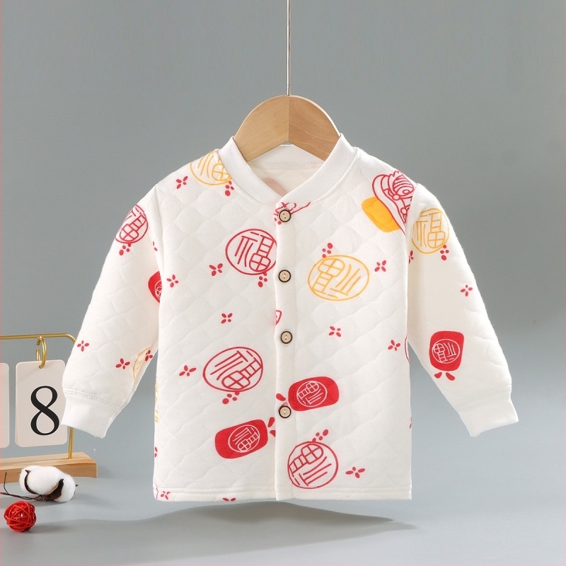 Trostruko toplo dječje gornje odijelo s V-izrezom, 90% pamuk, za djecu od 1 do 3 godine, zimska odjeća