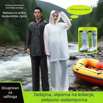 Rafting kišni pončo za odrasle s potpunim pokrivanjem tijela i zaštitom stopala, EVA tkanina, višekratna upotreba, PVC vodootporni sloj