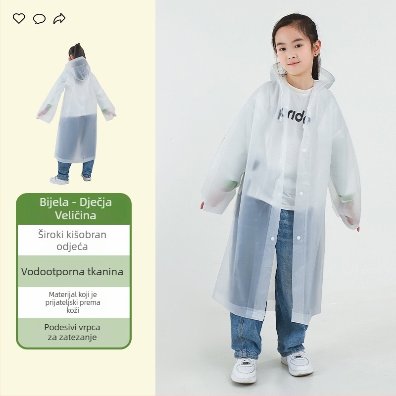 Rafting kišni pončo za odrasle s potpunim pokrivanjem tijela i zaštitom stopala, EVA tkanina, višekratna upotreba, PVC vodootporni sloj