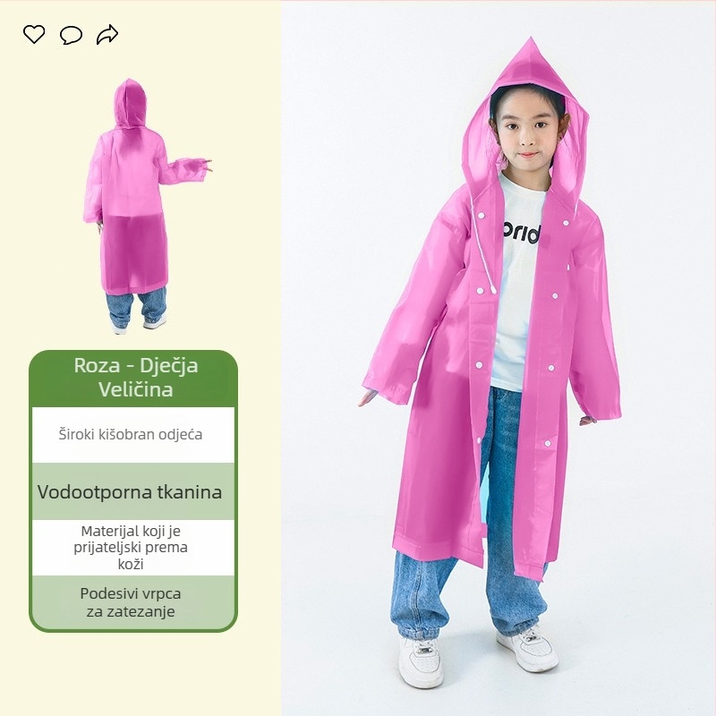 Rafting kišni pončo za odrasle s potpunim pokrivanjem tijela i zaštitom stopala, EVA tkanina, višekratna upotreba, PVC vodootporni sloj