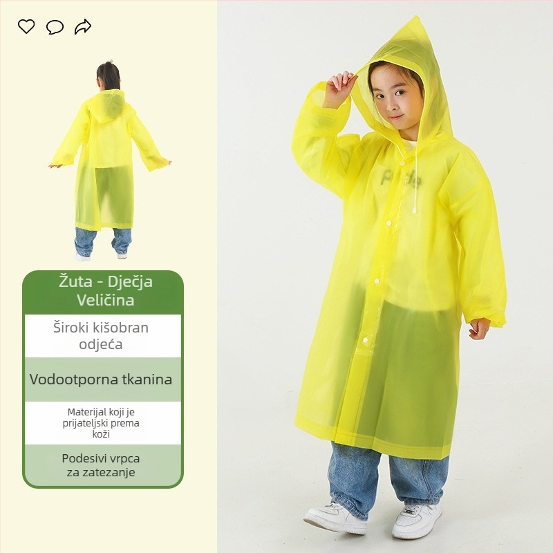 Rafting kišni pončo za odrasle s potpunim pokrivanjem tijela i zaštitom stopala, EVA tkanina, višekratna upotreba, PVC vodootporni sloj