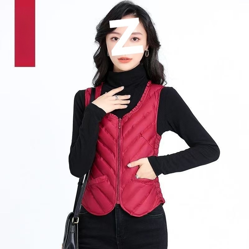 Ženska ultra kratka Down vesta, bez rukava, punjenje bijelog patčinog perja 81–85%