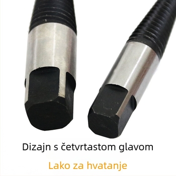 Set za popravak navoja slavine: ekstraktor slomljenog navoja i alat za navojno rezanje, visoko ugljični čelik, pakiranje 1/2/4/5, kućna upotreba, nacionalni standard, težina 0.6