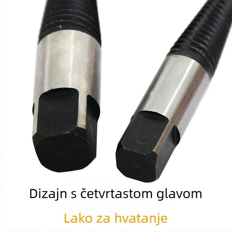 Set za popravak navoja slavine: ekstraktor slomljenog navoja i alat za navojno rezanje, visoko ugljični čelik, pakiranje 1/2/4/5, kućna upotreba, nacionalni standard, težina 0.6