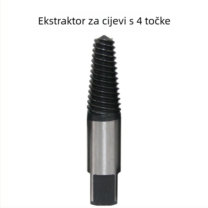 Set za popravak navoja slavine: ekstraktor slomljenog navoja i alat za navojno rezanje, visoko ugljični čelik, pakiranje 1/2/4/5, kućna upotreba, nacionalni standard, težina 0.6