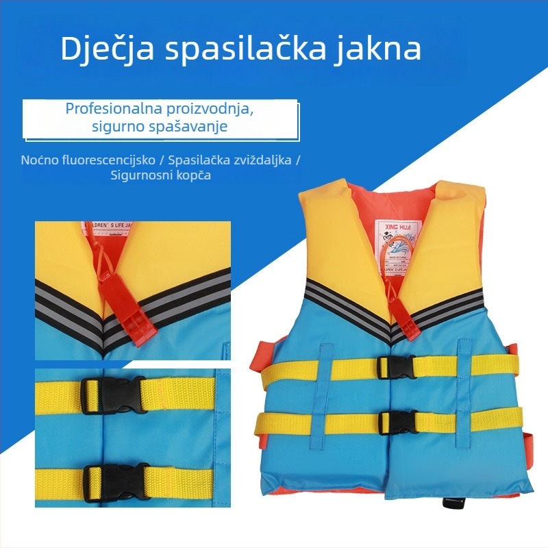 Dječji prsluk za spašavanje s visokom plovnosti, za plivanje, plovidbu i ribolov, prijenosni