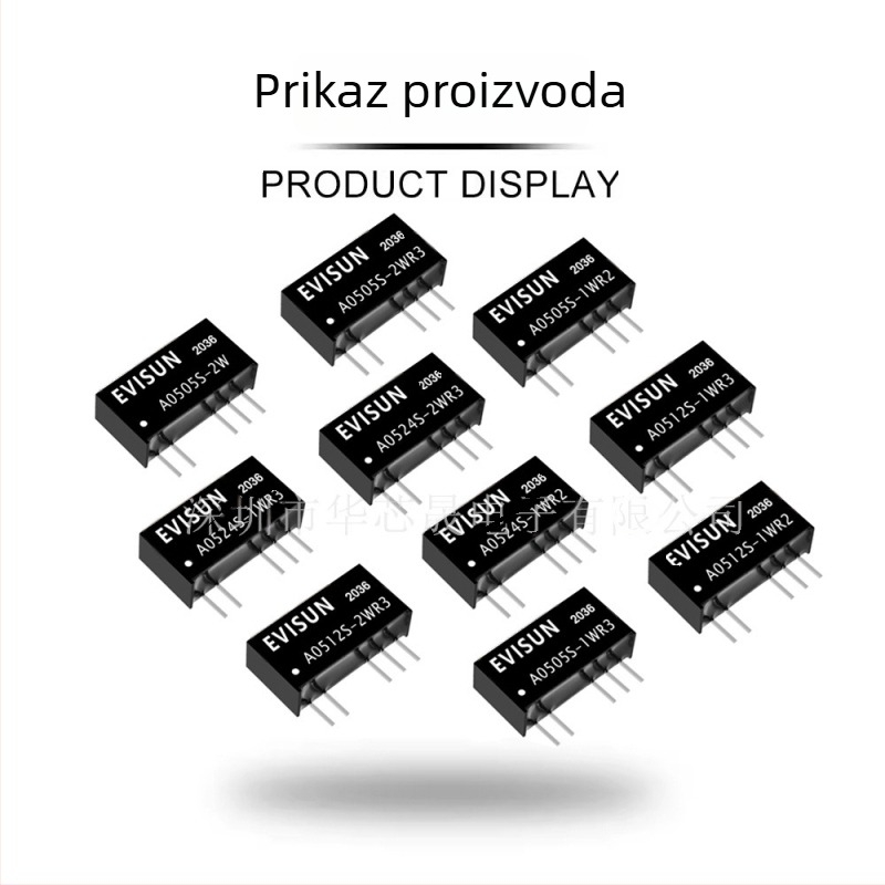Izolirani napajajući modul A0505S/0512S/0524S-1WR2/1WR3/2WR3, 5V na 5V, za 3C digitalne primjene