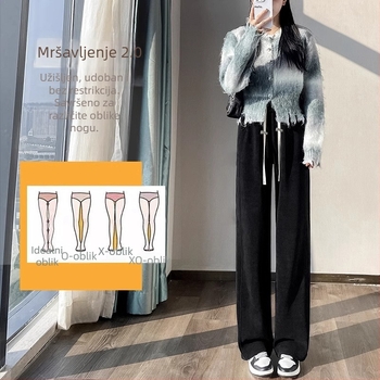 Trudničke hlače, široki kroj, visoki struk, pamuk-poliester tkanina 90–95% poliester, podrška trbuhu, proljeće/jesen