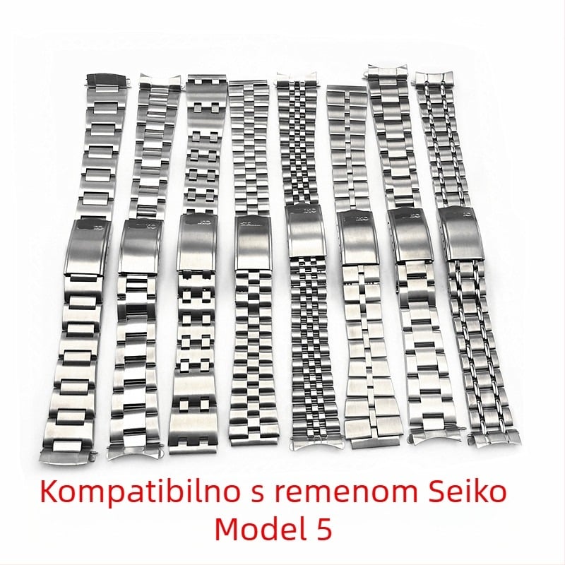 Nadomještna čelična narukvica za Seiko 5 seriju s završecima u lukovima — Happy watch strap