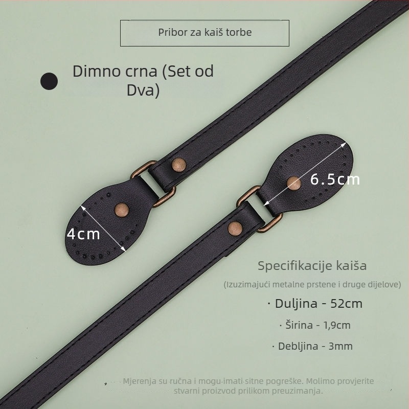 PU kožna naramenica za torbicu, ručno šivana, DIY zamjena naramenice