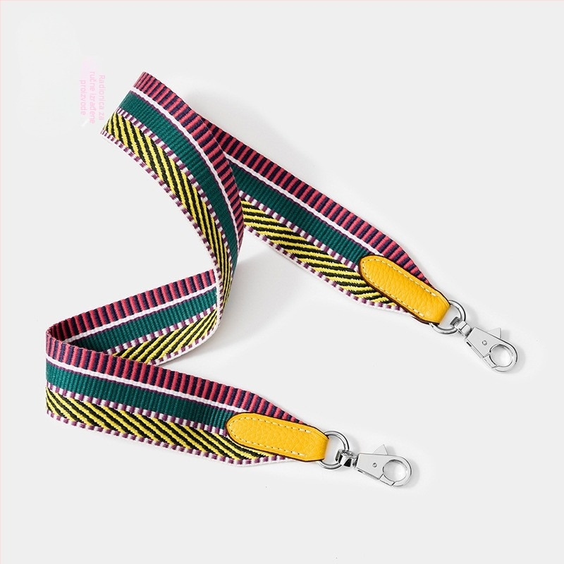 Torba preko ramena s H-stilom remena, dizajn za smanjenje opterećenja, poliester, prugasti uzorak