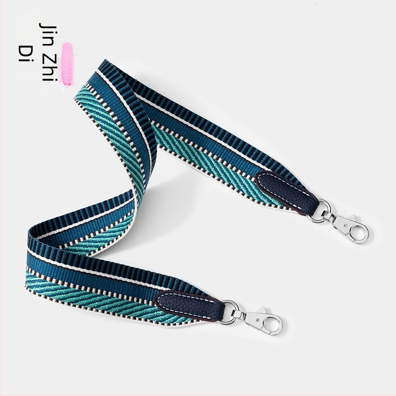 Torba preko ramena s H-stilom remena, dizajn za smanjenje opterećenja, poliester, prugasti uzorak