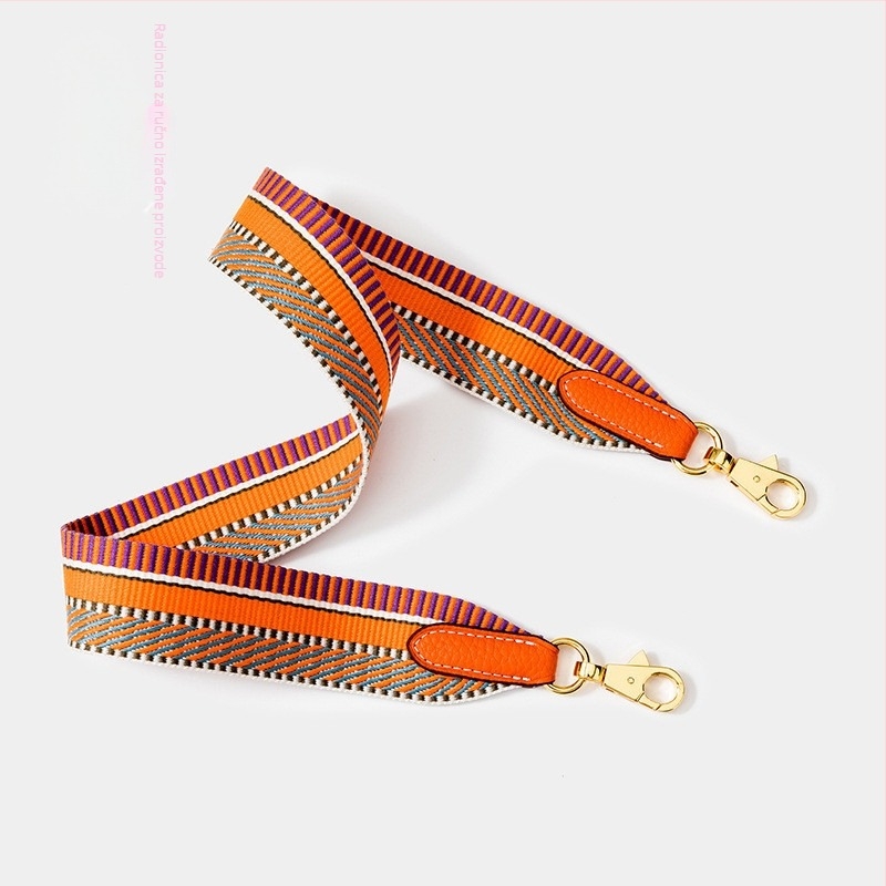 Torba preko ramena s H-stilom remena, dizajn za smanjenje opterećenja, poliester, prugasti uzorak