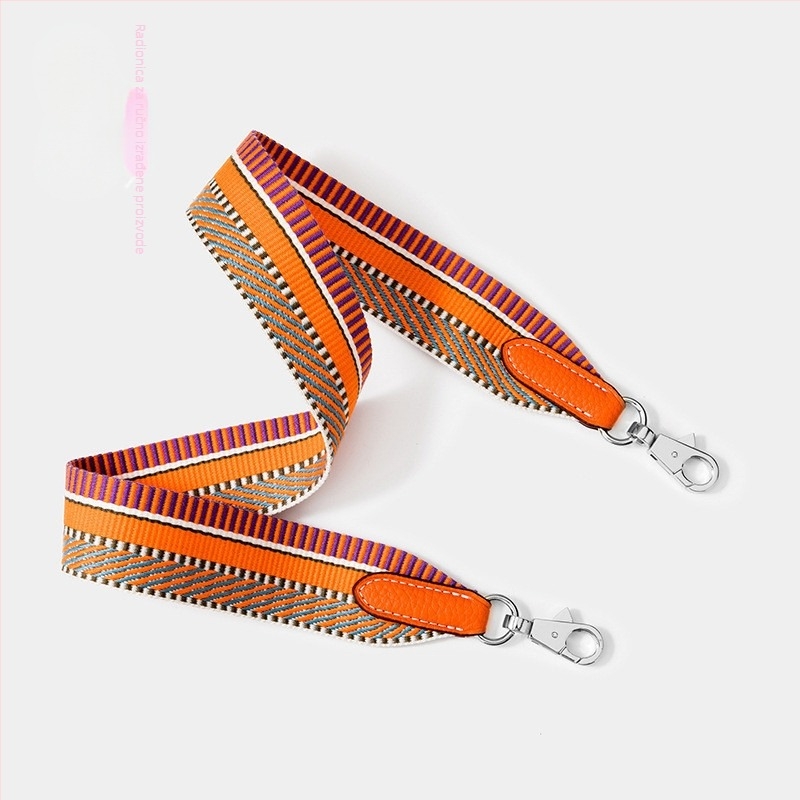 Torba preko ramena s H-stilom remena, dizajn za smanjenje opterećenja, poliester, prugasti uzorak