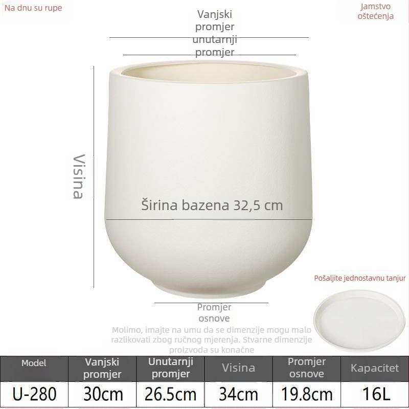 Saksija za cvijeće od smole, podna verzija, slatki stil, marka Ouhong