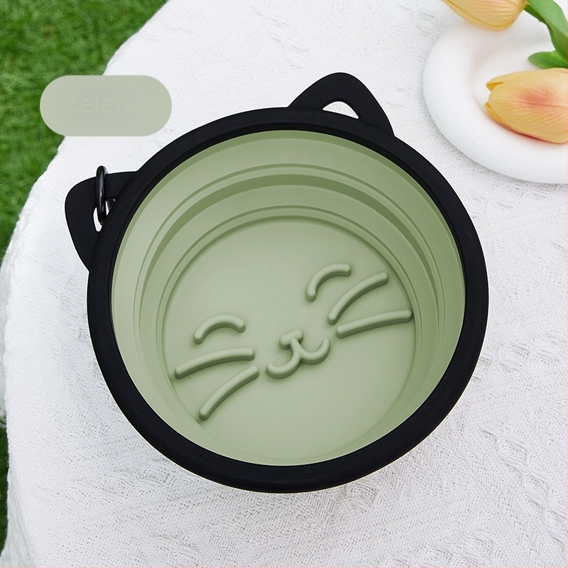 Integrirano dvostruko silikonsko posudje za kućne ljubimce – ekološki silikon, dvije zdjele od 350 ml svaka, privatna marka dostupna