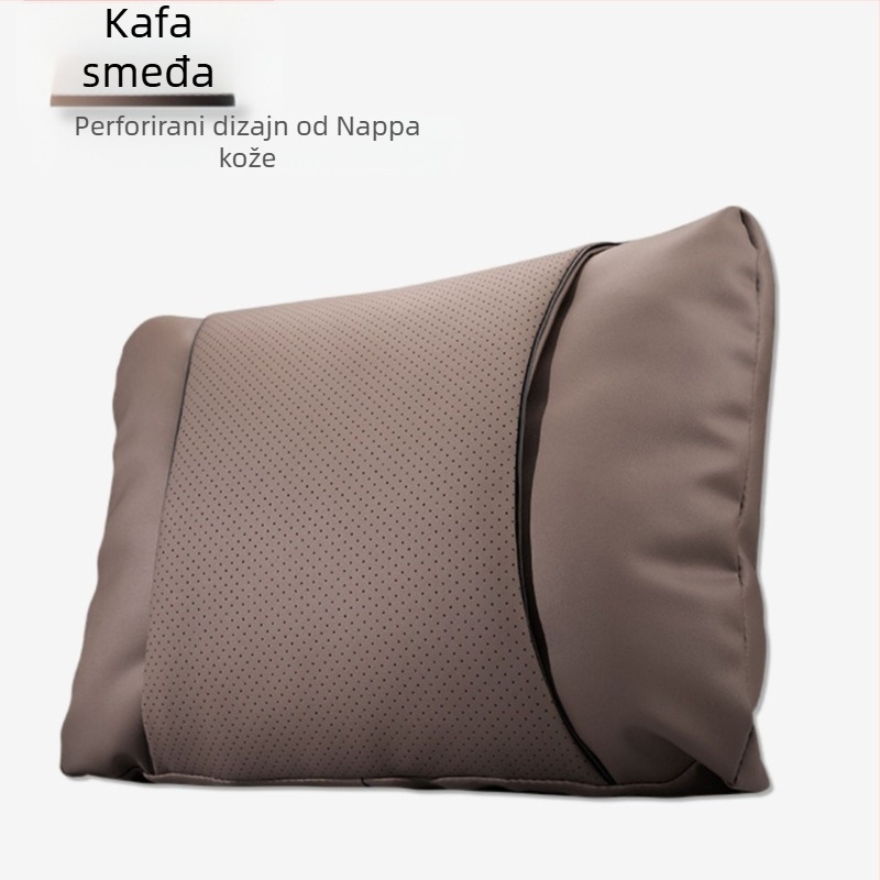 Auto jastučnica za naslon glave s Nappa kožom, punilo od cloud pamuka, univerzalna prilagodba, prilagodljivo