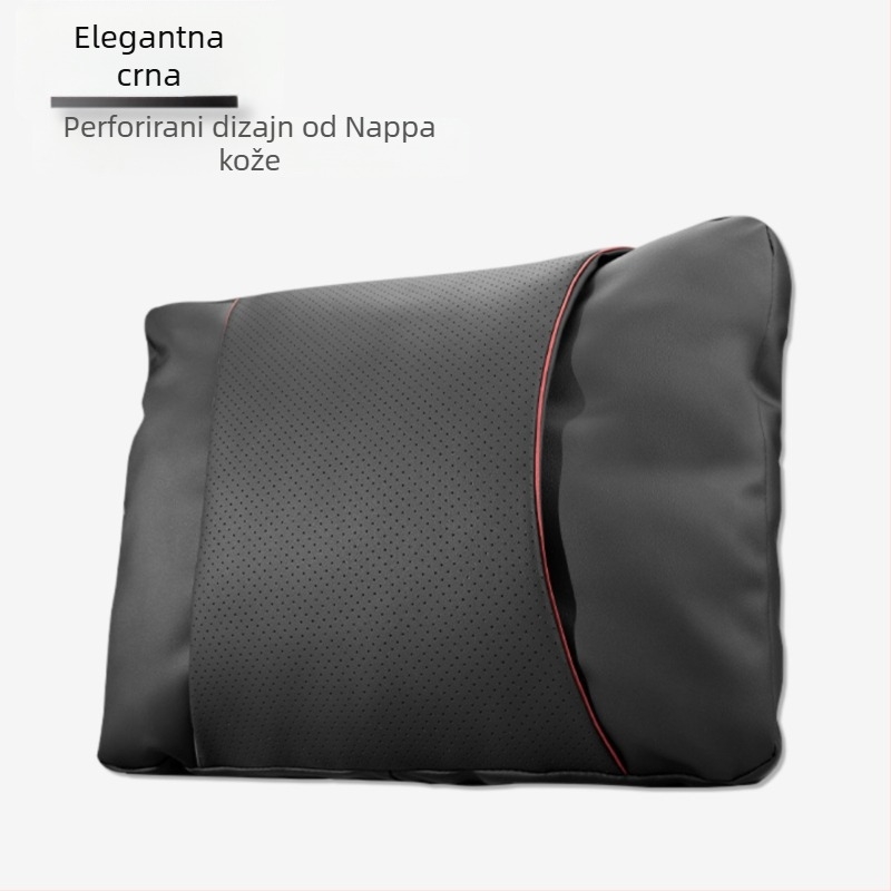 Auto jastučnica za naslon glave s Nappa kožom, punilo od cloud pamuka, univerzalna prilagodba, prilagodljivo