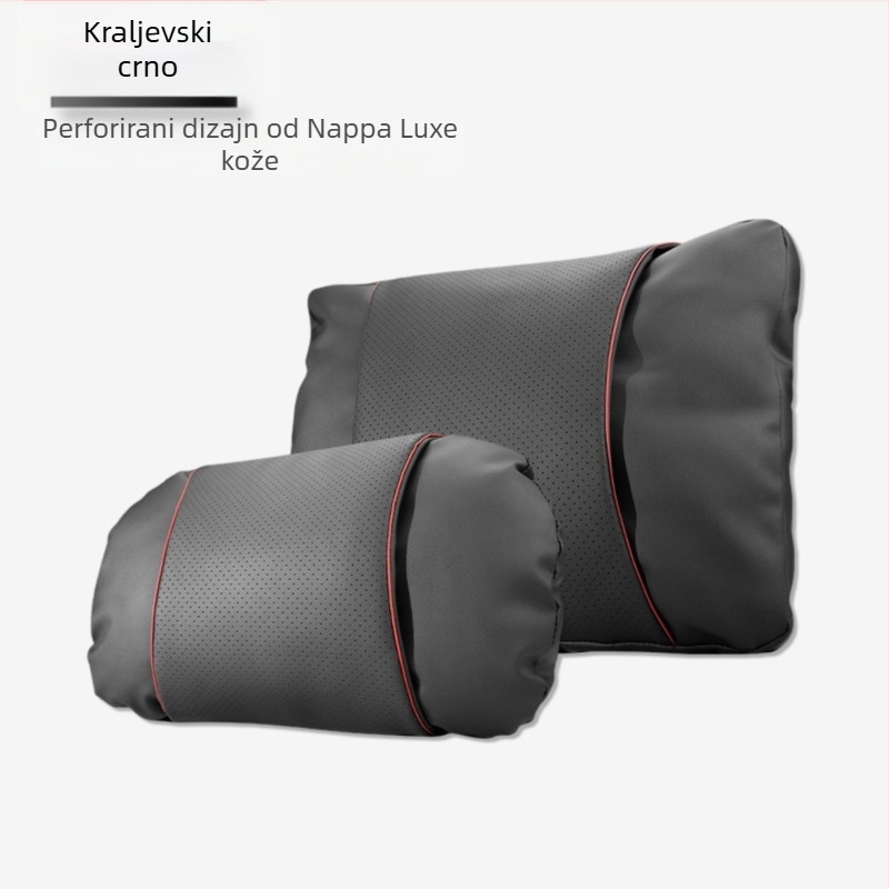 Auto jastučnica za naslon glave s Nappa kožom, punilo od cloud pamuka, univerzalna prilagodba, prilagodljivo