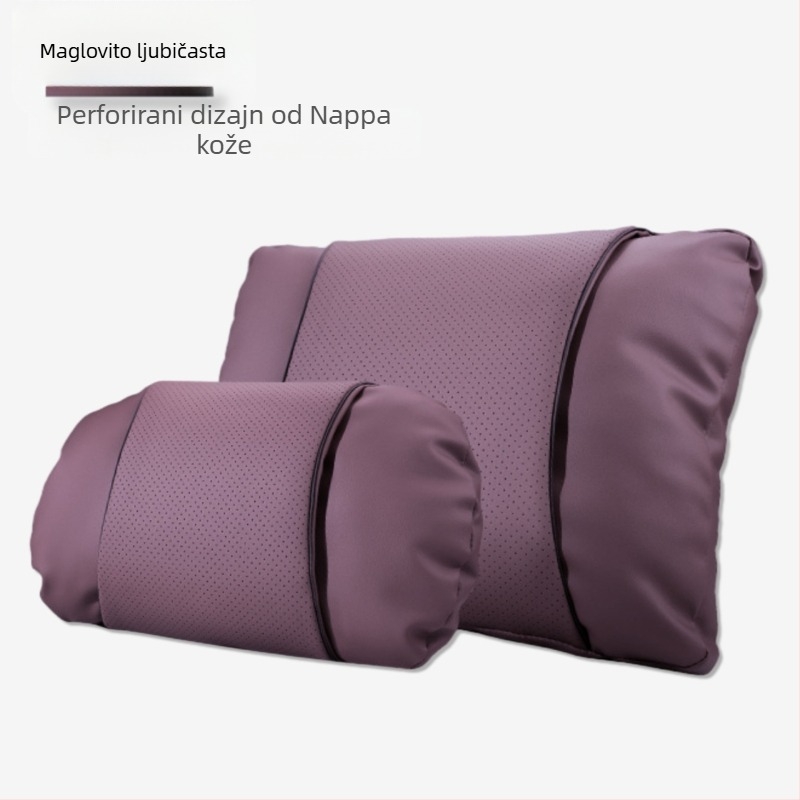 Auto jastučnica za naslon glave s Nappa kožom, punilo od cloud pamuka, univerzalna prilagodba, prilagodljivo