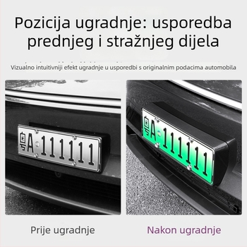 Okvir za registarsku pločicu za Tesla Model Y3/YL, dodatna oprema bez prilagodbe