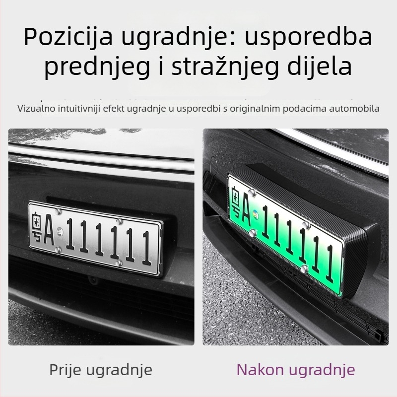 Okvir za registarsku pločicu za Tesla Model Y3/YL, dodatna oprema bez prilagodbe