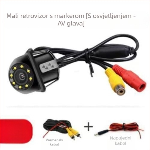 Universalna auto stražnja kamera, montirana na sunčani vizir, noćni pogled, HD, vodootporna, CCD/AHD