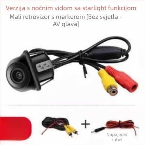 Universalna auto stražnja kamera, montirana na sunčani vizir, noćni pogled, HD, vodootporna, CCD/AHD