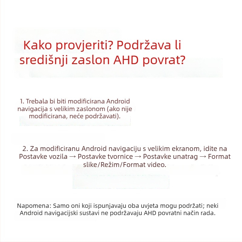 Universalna auto stražnja kamera, montirana na sunčani vizir, noćni pogled, HD, vodootporna, CCD/AHD